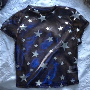 MESH STAR CROP TOP